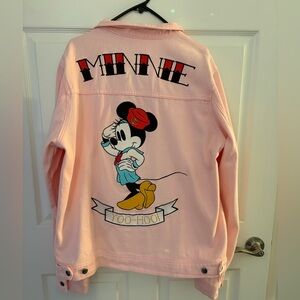 Disney Cakeworthy Minnie Mouse Jacket Womens Embroidered Yoo-Hoo Retro